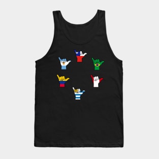 Shaka latin america flag Tank Top